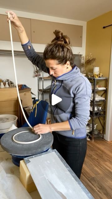 Breena Buettner on Instagram: "Coiling the base of a lamp💡 . .  #processvideo #coilbuild  #ceramicprocessvideo #ceramicstudio #lamp #porcelainlamp #handbuilt #handbuilding #coil #coils #ceramics #porcelain #pottery #rawclay #ceramic #ceramica #keramik #keramika #ceramicart #ceramicdesign #contemporarypottery #contemporaryclay #contemporarycraft #contemporaryceramics #handmade #potteryforall #montanaclay #montanaclaytour #potteryforall #helenamt"