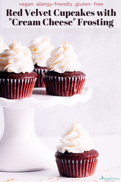 Gluten Free Red Velvet Cupcakes, Vegan Red Velvet Cake, Vegan Red Velvet Cupcakes, Cupcakes Gluten Free, Vegan Red Velvet, Dairy Free Cupcakes, Strawberry Lemonade Cake, Red Velvet Cupcakes Recipe, Lemonade Cake