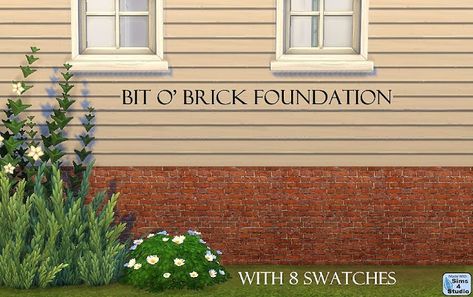 Sims 4 CC's - The Best: Fundament / Foundation Sims 4 Foundation Cc, Sims 4 Cc Brick Wallpaper, Sims 4 Studio, Pelo Sims, House Foundation, Brick Wallpaper, Sims 4 Build, Sims 4 Houses, Cc Finds