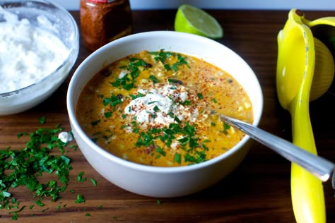 corn chowder with chile, lime and cotija Smitten Kitchen Recipes, Baked Tortilla Chips, Diner Recept, Smitten Kitchen, White Bowl, Soup And Stew, Chili Lime, Corn Chowder, Bowl Of Soup