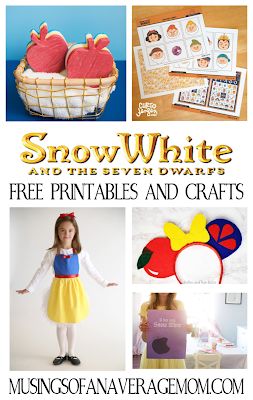 Pixar Crafts, Snow White Crafts, Snow White Cupcakes, Snow White Invitations, Moana Crafts, Disney Activities, Snow White Party, Purple Pumpkin, Free Printable Activities