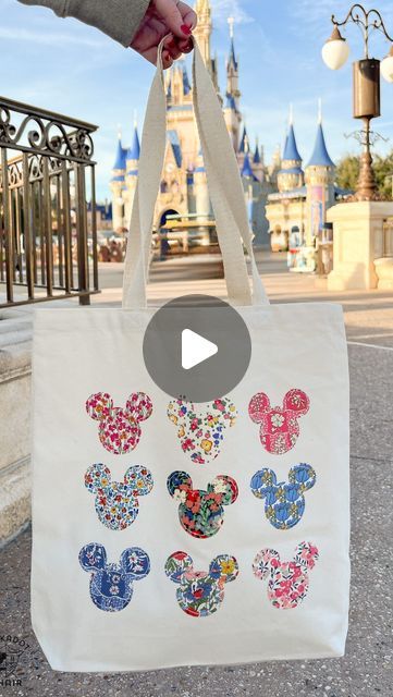 Melissa Mortenson | Quilt Pattern & Fabric Designer on Instagram: "✨ Cinderella was always my favorite Disney movie because of the sewing mice 🧵 🪡 Sewing has always seemed like the closest thing in real life to magic to me ✨ 

Stitched up a cute tote to take to Disney with me a few weeks ago! I love that it’s so simple but still cute! 

There’s a tutorial on my site for the tote. Comment TOTE and I’ll send you the link to the project. 
#disneyparks #disneydiy #disneycreators" Disney Fabric Crafts, Disney Sewing Projects, Disney Quilts, Disney Quilt, Disney Diy Crafts, Disney Fabric, Disney Diy, Disney Movie, Pattern Fabric