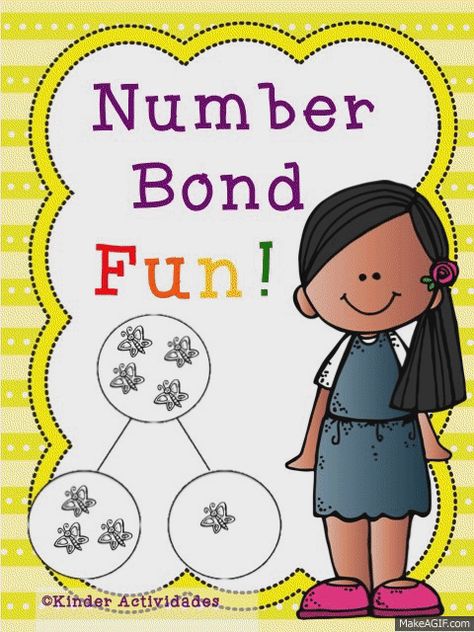 Elementary Number Bonds... lots of fun practice with composition and decomposition of numbers 1-10 Number Bond, Number Bonds, Make A Gif, Math Lessons, Composition, Gif