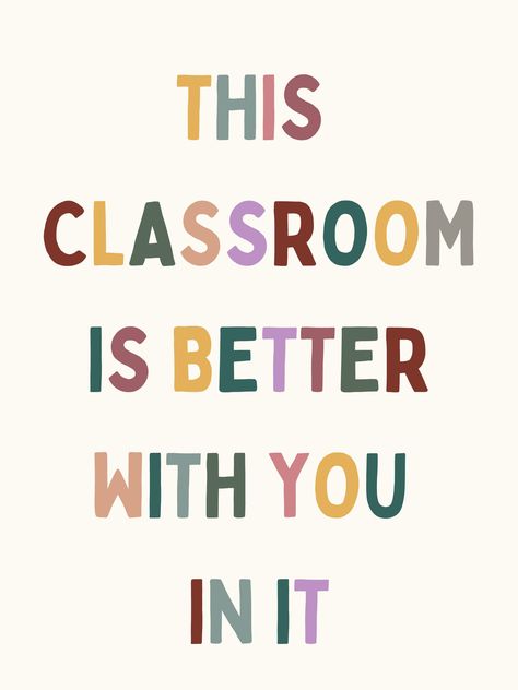 Spice up your classroom with this classroom poster bundle. These cute posters are motivational and give your space a pop of muted, jewel toned color. Made by a fellow teacher. Classroom Posters Aesthetic, Cute Classroom Posters, Daily Quotes For Work, Motivational Posters For School, Classroom Screen, Teacher Prints, Inclusion Poster, Safe Space Poster, Classroom Posters Elementary