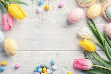 Happy easter background with bunnies egg... | Premium Photo #Freepik #photo #easter-chocolate #easter-holiday #easter-card #easter-table Easter Background, Easter Backgrounds, Eggs Flowers, Easter Flowers, Easter Holiday, Easter Chocolate, Easter Card, Easter Table, Vector Photo