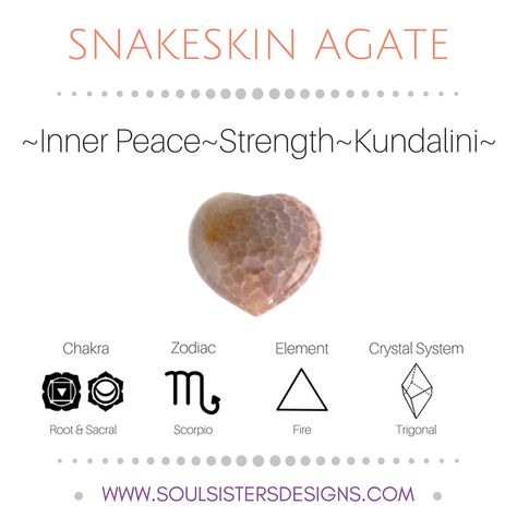 Snakeskin Agate Snakeskin Agate, Snakeskin Jasper, Crystal Magick, Agate Meaning, Crystal Lattice, Zodiac Elements, Crystal System, Metaphysical Healing, Spiritual Crystals