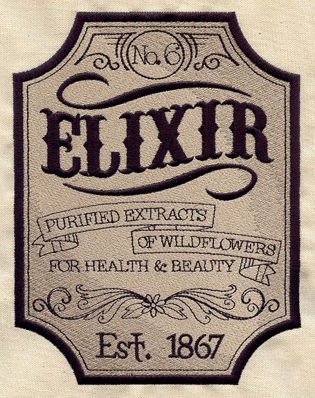 Elixir Apothecary Label Apothecary Design, Apothecary Labels, Etiquette Vintage, Halloween Labels, Urban Threads, Vintage Packaging, Vintage Typography, Vintage Printables, Vintage Embroidery