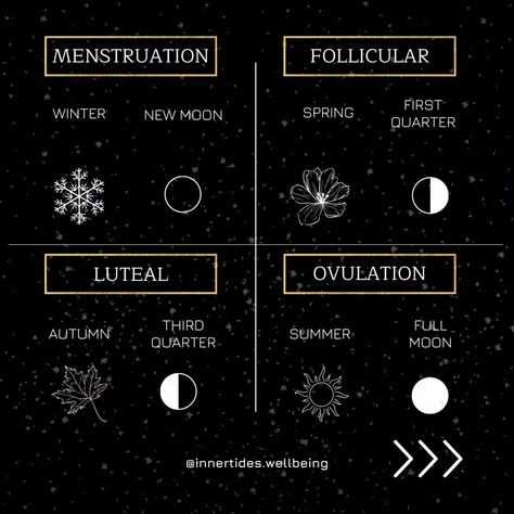 🌕 Inner Tides// Women are inherently cyclical creatures, intimately intertwined with the natural rhythms of the world, including the phases of the moon, the ebb and flow of their menstrual cycles, and the changing seasons. MENSTRUATION ❄️ Inner Winter 🌑 New Moon FOLLICULAR PHASE 🌼 Inner Spring 🌓 First Quarter OVULATORY PHASE ☀️ Inner Summer 🌕 Full Moon LUTEAL PHASE 🍂 Inner Autumn 🌗 Third Quarter SWIPE to learn more ❤️ I love staying intimately connected with my cycles by using the ... Ovulatory Phase, Nettle Leaf Tea, Follicular Phase, Natural Birth Control, Fertility Awareness Method, Bentonite Clay Mask, Luteal Phase, Vitamin C Mask, Cycle Syncing