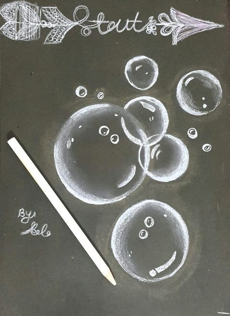 Now days I interested in drawing again 😊 and this black paper called me this work is with white pen and pencil Bubble Paintings, Burst Bubble, Bubble Drawing, Bubble Painting, Black Paper Drawing, Pen And Pencil, White Pen, School Art Projects, Paper Drawing