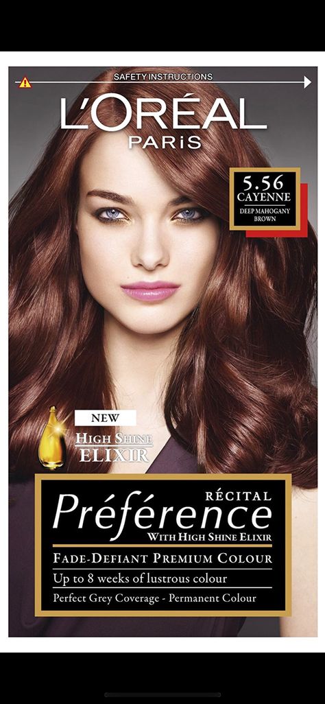 Loreal Preference, Copper Brown Hair, Loreal Hair Color, Hair Color Orange, Black Henna, Hair Color Formulas, Medium Layered Hair, Light Ash Blonde, Medium Layered