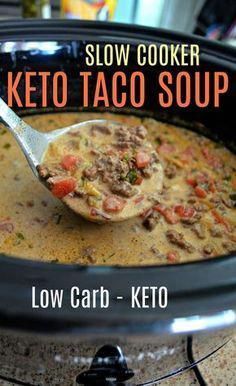 Keto Taco Soup, Dinner Recipes Keto, Meal Plan Keto, Keto Dinner Recipes, Pot Recipes Healthy, Breakfast Keto, Taco Soup Recipe, Keto Crockpot Recipes, Pot Recipes Easy