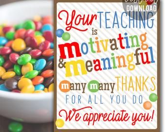 Customized & Stylish Party Decor On Etsy Since 2009 by PartyGloss Teacher Morale, Teachers Week, Appreciation Gifts Diy, Staff Appreciation Gifts, Teacher Treats, Teacher Appreciation Gifts Diy, Appreciation Printable, Pastors Appreciation, Staff Gifts