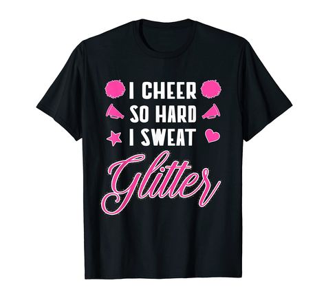 PRICES MAY VARY. Solid colors: 100% Cotton; Heather Grey: 90% Cotton, 10% Polyester; All Other Heathers: 50% Cotton, 50% Polyester Imported Pull On closure Machine Wash Funny Cheerleading tee is perfect for practice, high school or college competitions and hanging with your cheer friends. It's a great gift idea for graduation, birthdays, or Christmas. Cheerleading shirts for girls. Cheerleading sport, for your mom cheers. t's a great gift idea for cheer coach. Lightweight, Classic fit, Double-ne Cheerleader Birthday Party, Cheer Practice Wear, Cheerleading Tshirts, Cheerleading Coaching, Cheerleading Gifts, Cheerleader Girl, Practice Wear, Glitter Shirt, Cheer Girl