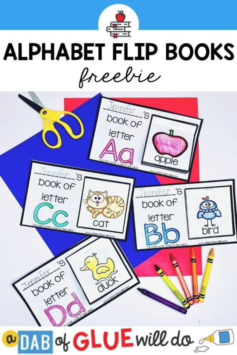 Looking for a fun way to practice letter recognition? These Alphabet Flip Books are just what you need for your little learners. Free Printable Alphabet Books, Alphabet Books For Preschool Printable, Letter I Books For Preschool, Alphabet Flip Books Free Printable, Flip Books, Alphabet Clip Cards, Teaching Letter Recognition, Abc Phonics, Kindergarten Freebies