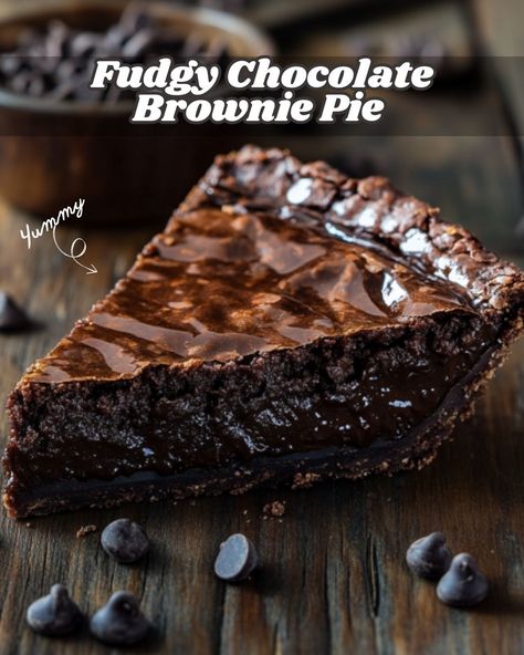 Indulge in the ultimate dessert experience with this Fudgy Chocolate Brownie Pie! Perfectly gooey, rich, and irresistible. Easy Brownie Pie, Deep Fried Brownies, Chocolate Brownie Pie, Types Of Pies, Brownie Pie Recipe, Types Of Pie, Brownie Pie, Types Of Cakes, Great Desserts