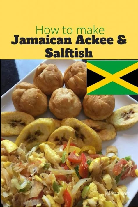 Akee And Saltfish Recipe, Saltfish And Ackee, Salt Fish Recipe, Saltfish Fritters, Ackee And Saltfish, Caribbean Dishes, Salt Fish, Rasta Pasta, Jamaica Food