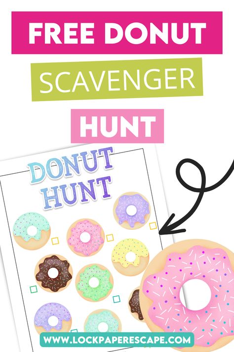 Looking for a sweet and exciting activity for your kids? Download our free donut scavenger hunt and have a blast hunting for all the donuts! Download now and let the donut scavenger hunt begin! 🍩 Candyland Scavenger Hunt, Donut Bingo Printable Free, Donut Activities For Kids, Donut Activities, Fourever Sweet, Bingo Printable Free, Donut Games, Donut Theme Party, Scavenger Hunt Games