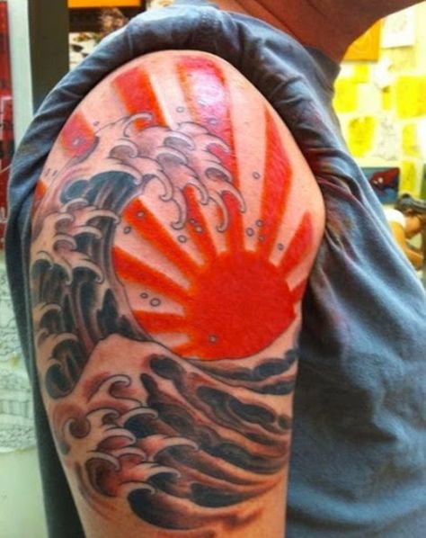 02 Japanese Sun Tattoo Designs Japanese Sun Tattoo, Hokusai Great Wave, Japanese Sun, Kanji Tattoo, Tattoo Japanese Style, Sun Tattoo Designs, Sun Tattoos, Sun Tattoo, A God