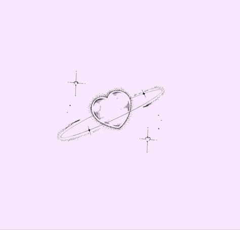 Heart Galaxy Tattoo, Heart Constellation Tattoo, Heart Planet Tattoo, Cute Simple Tattoos, Bts Tattoos, Cute Tiny Tattoos, Poke Tattoo, Discreet Tattoos, Dainty Tattoos