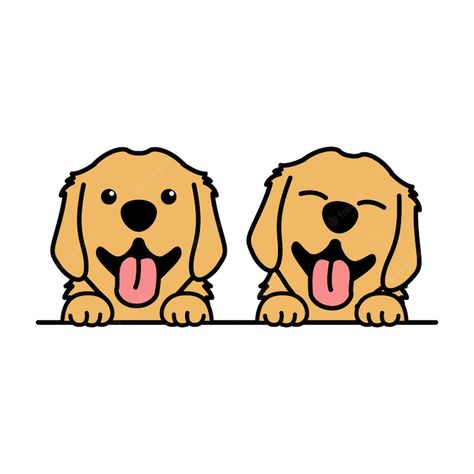 Premium Vector | Cute golden retriever puppy cartoon, vector illustration Lab Cartoon Dog, Puppy Cartoon Drawing, Golden Retriever Logo, Golden Retriever Drawing Cartoon, Dog Drawing Golden Retriever, Golden Retriever Puppy Drawing, Puppies Drawing, Cartoon Golden Retriever, Cute Puppy Cartoon