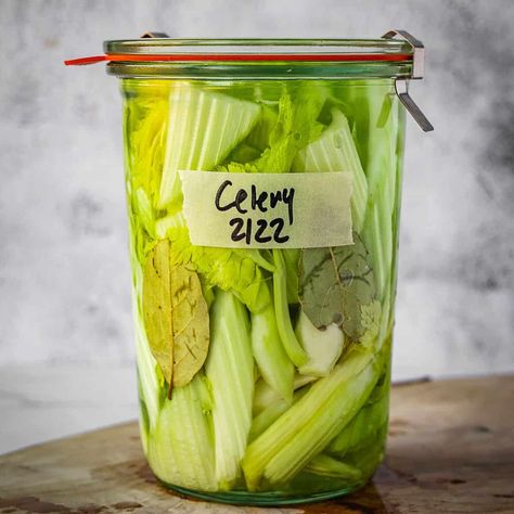 Fermented Celery, Fermented Carrots, Basil Growing, Celery Recipes, Fermenting Weights, Fresh Carrots, Fermented Veggies, Pickling Salt, Carrots Recipe