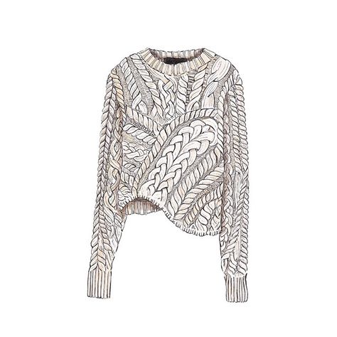 Good objects - Isabel Marant cable knit sweater @isabelmarant #isabelmarant #goodobjects Knitting Fashion Design, Sweater Art, Design Knit, Knitting Fashion, Pullover Mode, Vogue Knitting, Fashion Sketchbook, Fashion Illustration Dresses, Fashion Illustration Sketches