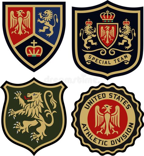 Emblem Ideas, Royal Emblem, Embroidery Badges, Emblem Embroidery, Shield Vector, Family Logo, Logo Bundle, Designer Sweatshirts, Shield Logo