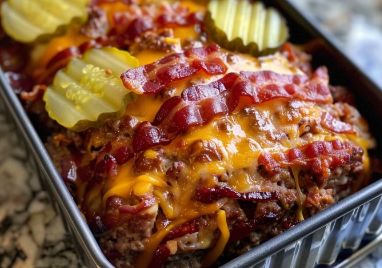 Bacon Cheeseburger Meatloaf Meatloaf Wellington, Venison Meatloaf, Bacon Cheeseburger Meatloaf, Hamburger Meals, Cheeseburger Meatloaf, Good Meatloaf Recipe, Best Meatloaf, Flavored Bacon, Veggie Burgers