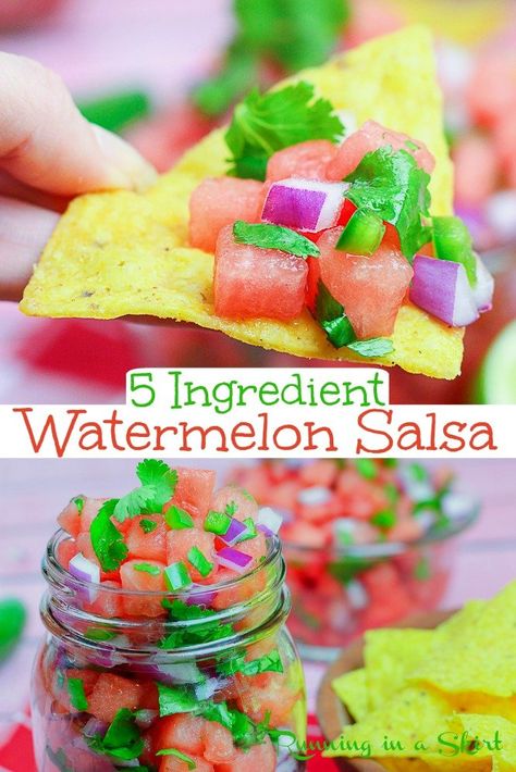 Watermelon Salsa Recipe, Fruit Salsa Recipe, Fresh Salsa Recipe, Watermelon Salsa, Homemade Salsa Recipe, Summer Running, Seasonal Fruit, Paleo Food, Salsa Dance