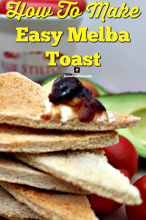 Easy Melba Toast is great for appetizers, parties and makes a perfect homemade cracker, perfect for cheese, spreads, dips and cold cuts. How To Make Melba Toast, Melba Toast Recipe, Supper Club Menu Ideas, Supper Club Menu, Toasted Crackers, 70s Food, Melba Toast, Cheese Spreads, Bread Yeast