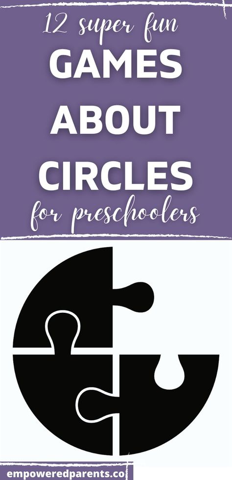 Want to help your child learn how to identify circles? Here are 12 super fun games about circles that preschoolers and kindergarteners will enjoy! These are games that teach them their shapes but all the while having fun. No need for worksheets! Circle Math Activities, Shape Activities, Educational Activities For Preschoolers, Cognitive Activities, Social Emotional Activities, Shapes Activities, Toddlers And Preschoolers, Math Geometry, Music Activities