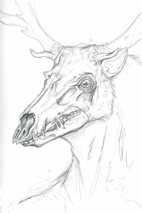 Wendigo Drawing, Scary Drawings, Horror Drawing, Creepy Drawings, Drawing Portrait, Creature Drawings, Monster Concept Art, Dark Art Drawings, Scary Art