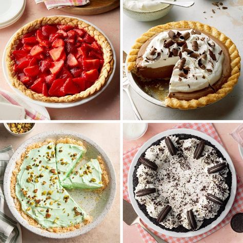 40 Easy Recipes for No-Bake Pies | Taste of Home Key Lime Pie Easy, Baking Recipes Pie, Homemade Graham Cracker Crust, Favorite Pie Recipes, Dessert From Scratch, Frozen Pie Crust, Nutella Desserts, No Cook Appetizers, Most Popular Desserts