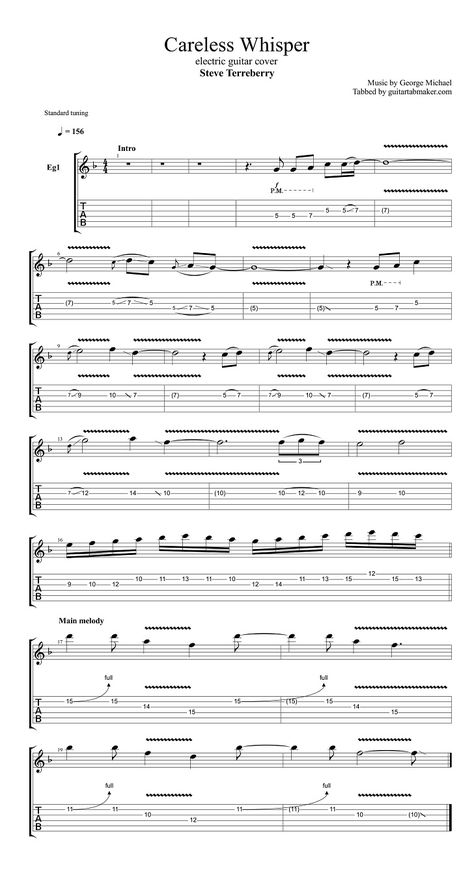 Careless Whisper Guitar Tab, Electric Guitar Sheet Music, Electric Guitar Tabs Songs Rock, Guitar Tabs Electric, Electric Guitar Notes, Guitar Tabs Songs Rock, Guitars Aesthetic, Guitars Wallpaper, Electric Guitar Chords