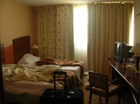 Messy Hotel Room Aesthetic, Messy Hotel Room, Hotel Room Aesthetic, Dingy Whites, Motel Room, Messy House, Dark Bedroom, Messy Room, Old Room