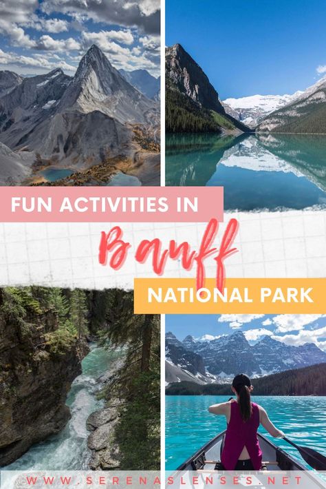 Pinterest fun activities in Banff including hiking, visiting Lake Louise, Moraine Lake Canoe and hiking in Johnston Canyon and many more Things To Do In Banff, Sunshine Village, Fairmont Chateau Lake Louise, Canada Vacation, Yoho National Park, Canada Travel Guide, Canada Road Trip, Travel Savings, Banff National Park