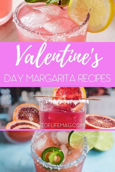 Celebrate your love for each other on Valentine’s Day with these beautiful red and pink Valentine’s Day margarita recipes. Margarita Recipes for Holidays | Valentines Day Cocktails | Pink Cocktails | Red Cocktails | Margarita Recipes for Holidays | Cocktails for Couples #margarita #cocktails Valentines Day Cocktails, Holidays Cocktails, Valentines Cocktails Drink Recipes, Galentines Cocktails, Valentines Drinks Alcoholic, Pink Grapefruit Margarita, Pitcher Margarita Recipe, Raspberry Beer, Grapefruit Cocktail Recipes