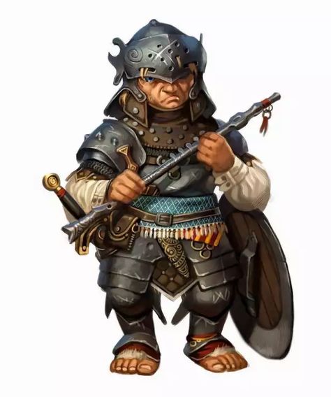 Gnome Soldier, Gnome Knight, Halfling Paladin, Halfling Fighter, Halfling Bard, Pathfinder Character, Heroic Fantasy, Pathfinder Rpg, Fantasy Portraits