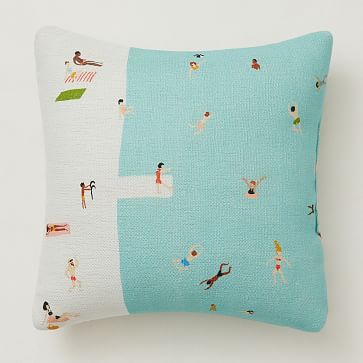 Diving Pool Indoor/Outdoor Pillow Pool Indoor, Pool Pillow, Diving Pool, West Elm Kids, Wood Lantern, Beach Pillows, Indoor Outdoor Pillows, Patio Cushions, Outdoor Pillow