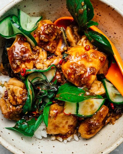 Thai Basil Chicken Recipe · i am a food blog i am a food blog Thai Basil Chicken Recipe, Thai Dinner Recipes, Basil Chicken Recipe, Fresh Basil Recipes, Thai Basil Chicken, Basil Recipes, Basil Chicken, Thai Basil, Thai Dishes