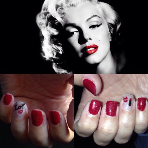 My Marilyn Monroe inspired nails 💋💄 Marilyn Monroe Nails, Fashionable Nails, Nail Pictures, Inspired Nails, Pretty Designs, Nail Studio, Marilyn Monroe, Fashion Nails, Liquor