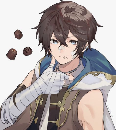 Martial Artist Oc, Brown Hair Character Design, Black Clover Oc Male, Brown Hair Male, Brown Hair Blue Eyes, Boy Character, Anime Child, Martial Artists, Anime Oc