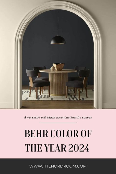 Behr Color Of The Year, Cream Paint Colors, Color Of The Year 2024, Behr Colors, Black Paint Color, Art Deco Tiles, Behr Paint, Pepper Color, Cracked Pepper