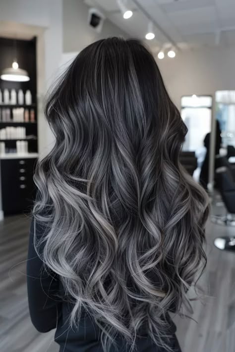 42 Subtle Balayage Black Hairstyles From Soft Highlights To Gentle Gradients Ashy Balayage, Balayage Black, Cool Ash Blonde, Soft Highlights, Warm Balayage, Hair Styles Long Hair, Soft Balayage, Gradient Hair, Black Hair Balayage