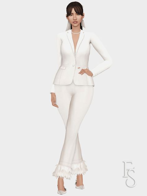 Sims 4 Ralph Lauren Cc, Sims 4 Mom Clothes Cc, Elderly Clothes, Female Tux, Blazer Aesthetic, Aesthetic Lookbook, Sims Lookbook, Rich Outfits, 4 Family