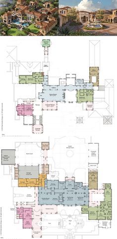 Mansions & More: Incredible Arizona Mansion to be Built in 2014 Mansion Layout Floor Plans Bloxburg, Bloxburg Mansion Blueprints, Mansions Floor Plan, Castle Floorplans, Luxury Villa Plan, Arizona Mansion, Mansion Layout, Mansion Plans, Mansion Floor Plans