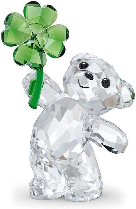 Swarovski Crystal Figurines, Bebidas Do Starbucks, Mattel Shop, Crystal Figurines, Lucky Clover, Glass Animals, Green Crystal, Candy Gifts, Luxe Gifts