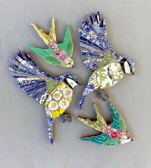 Sicis Mosaic, China Crafts, Mosaic Inspiration, Mosaic Garden Art, Mosaic Animals, Mosaic Birds, Mosaic Art Projects, Mosaic Stained, Mosaic Tile Art