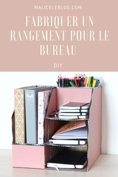 Diy Stationery Organizer, Zimmer Diy, Diy Desktop, Cardboard Storage, Desk Organization Diy, Diy Storage Boxes, Diy Office, Study Room Decor, Kraf Diy