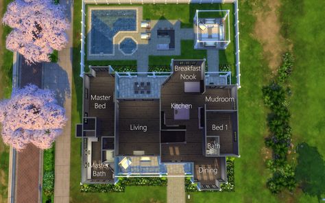 Sims 4 Homes — Olynne Lodge 40 x 30 Family Home (6 bed 4 bath)... Sims 4 6 Bedroom House Floor Plan, Sims 4 House Design Floor Plans, Sims 4 Houses 40x30, Sims 4 8 Bedroom House, Sims 4 Houses Layout 40x30, Sims 4 40x30 House Layout, Sims 4 Floorplan Big Family House, Sims 4 Houses 64x64, Sims 4 Roomies House